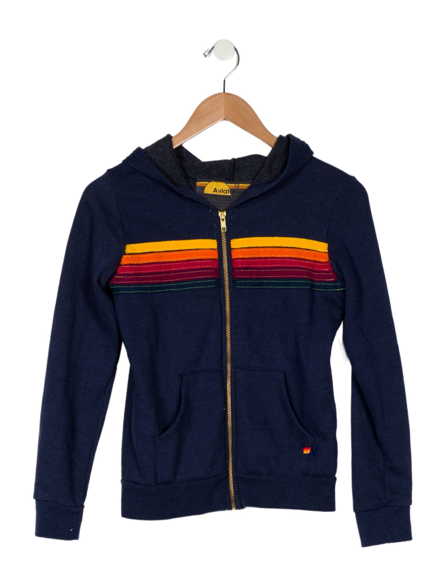 Aviator Nation Boys' Long Sleeve Zip Hoodie