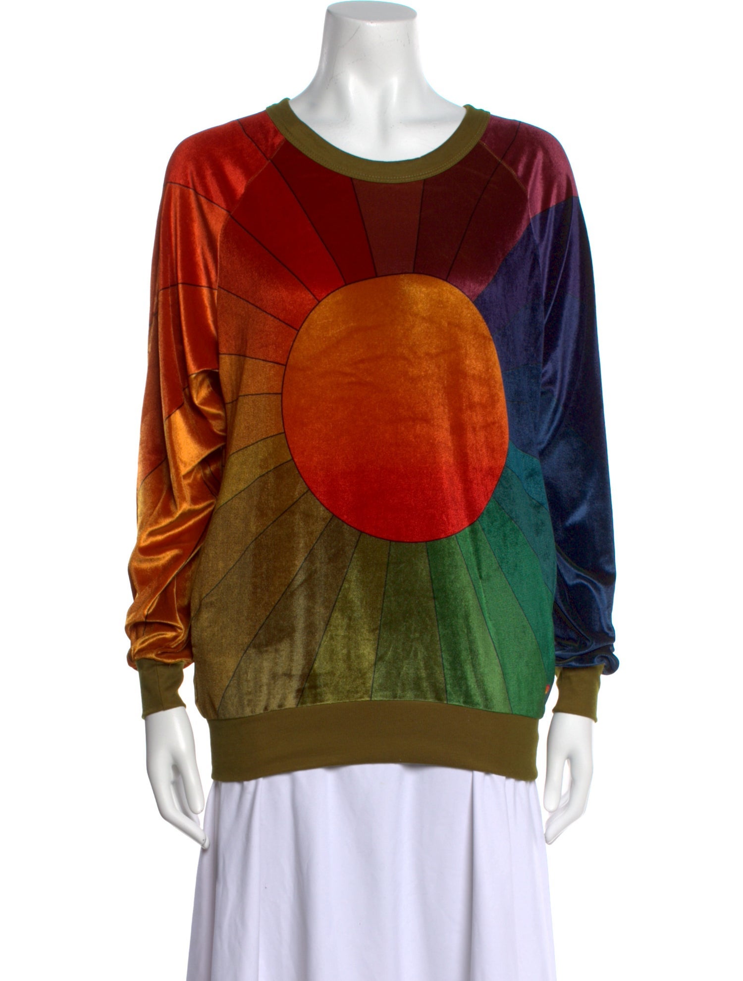 Aviator Nation Printed Scoop Neck Sweatshirt