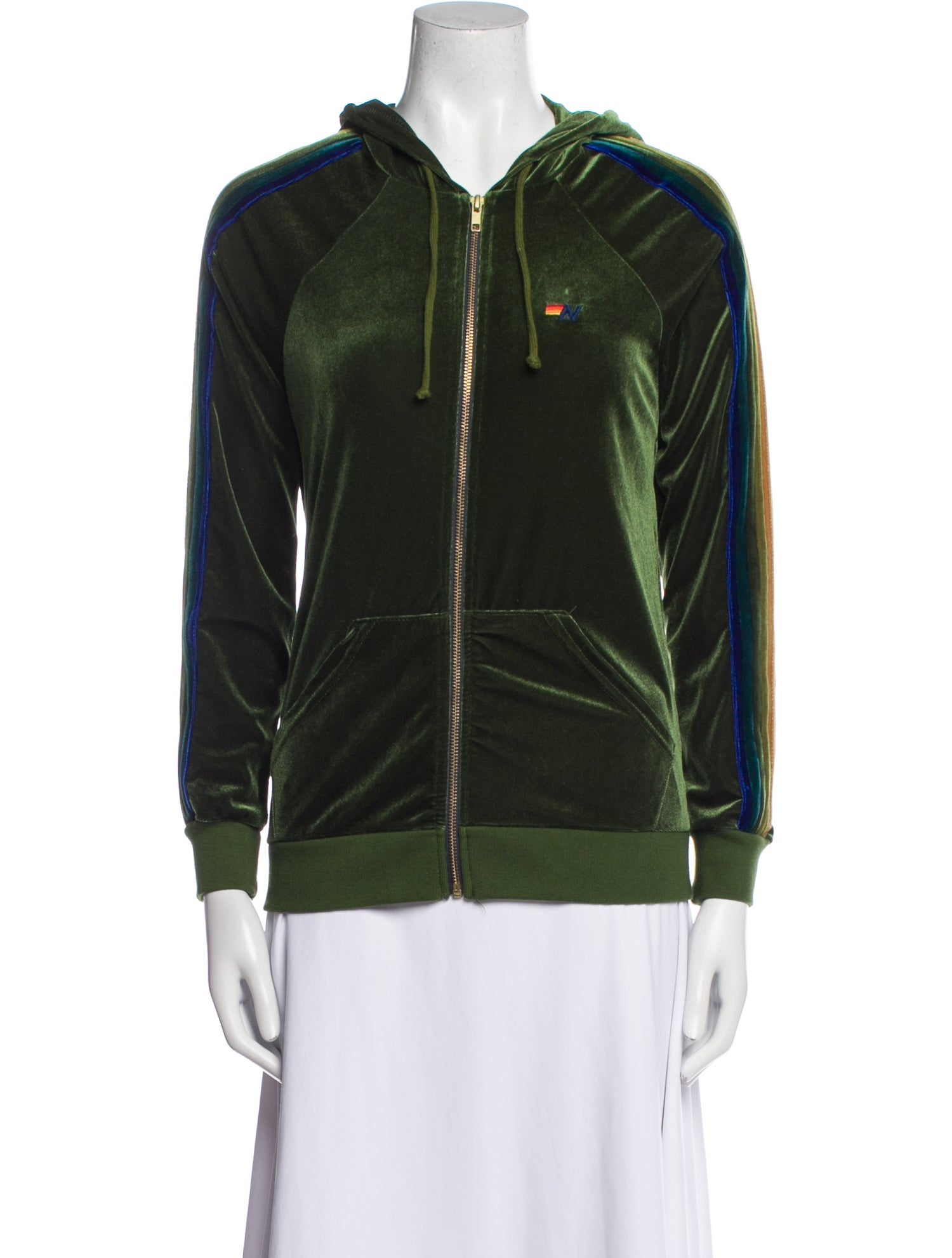 Aviator Nation Velour Striped Jacket