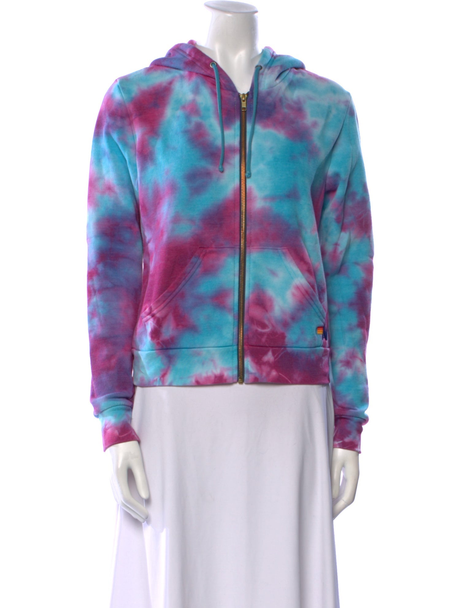 Aviator Nation Tie-Dye Print V-Neck Sweatshirt