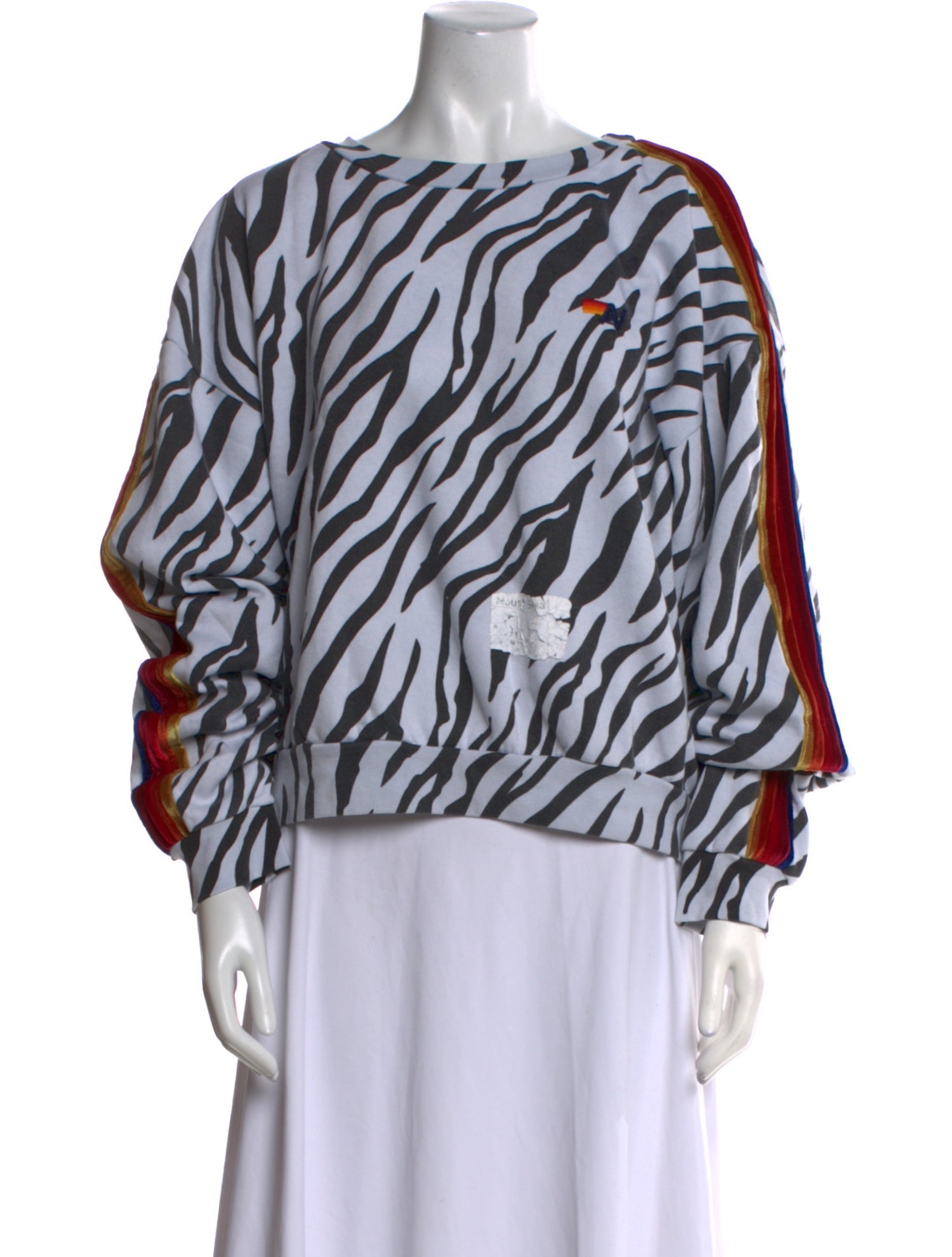 Aviator Nation Printed Bateau Neckline Top