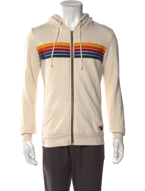 Aviator Nation Striped Crew Neck Hoodie