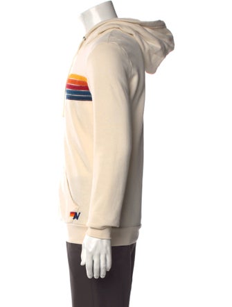 Aviator Nation Striped Crew Neck Hoodie