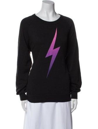 Aviator Nation Scoop Neck Long Sleeve Sweatshirt