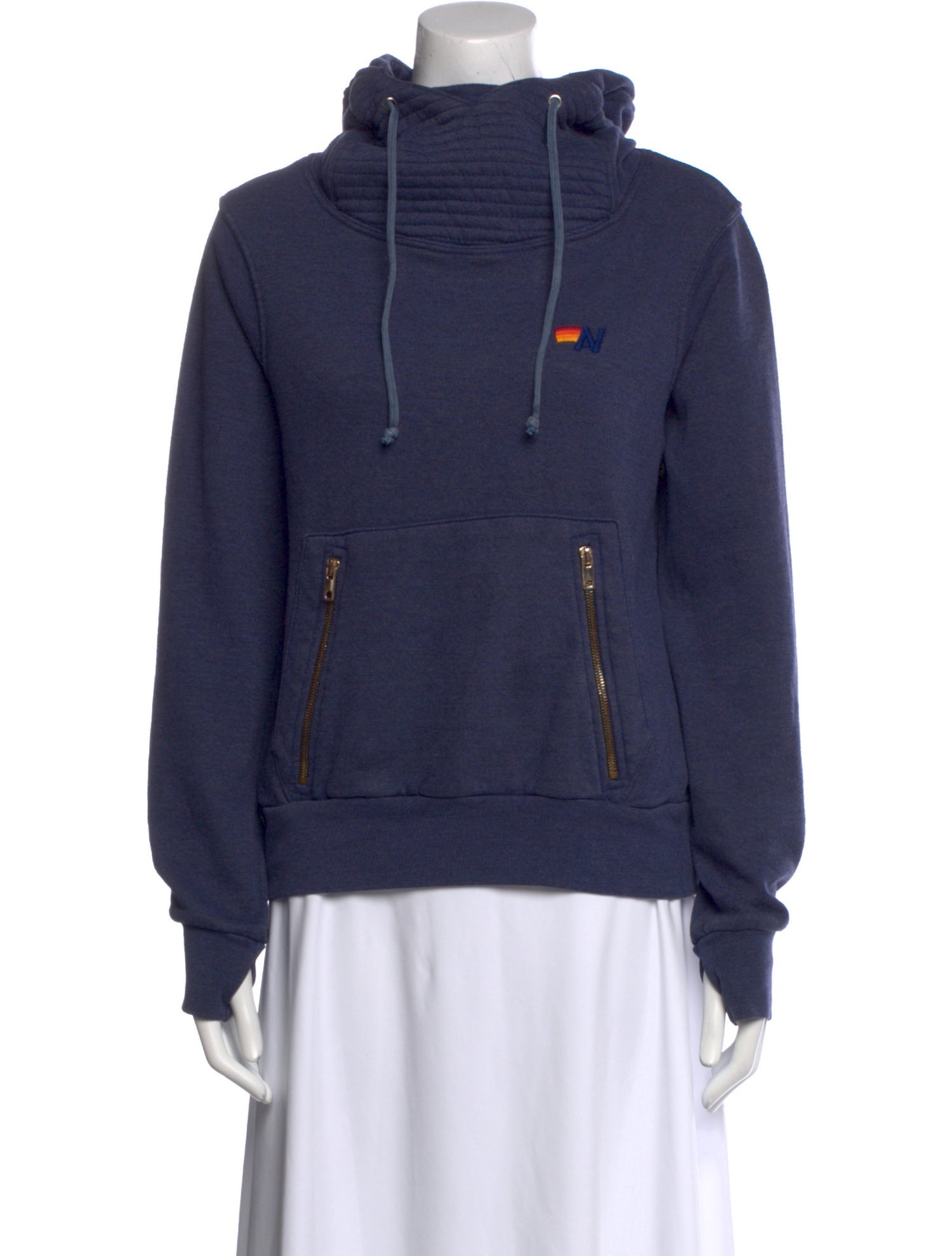 Aviator Nation Mock Neck Long Sleeve Sweatshirt