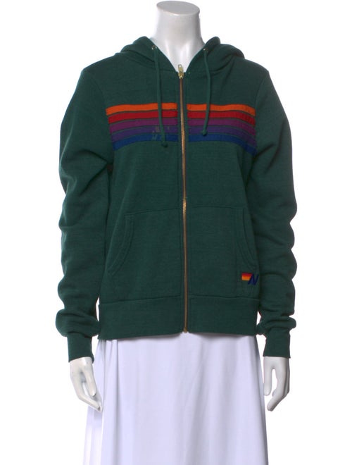 Aviator Nation Striped Crew Neck Sweatshirt