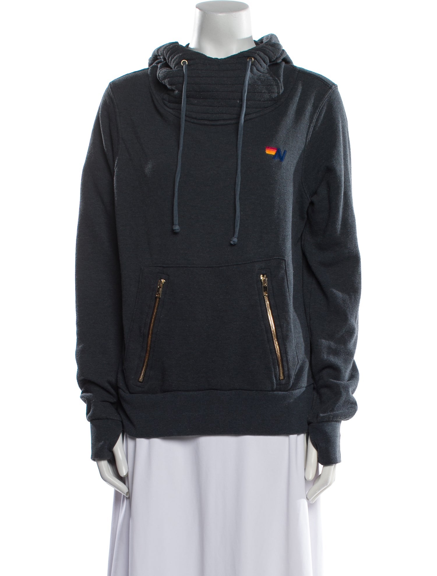 Aviator Nation Mock Neck Long Sleeve Sweatshirt