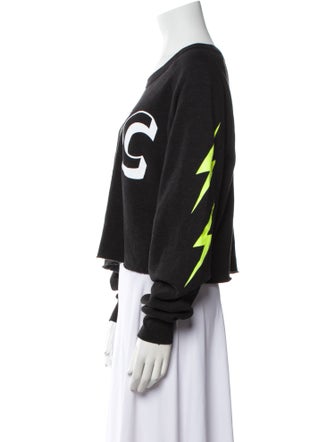 Aviator Nation Graphic Print Scoop Neck Sweatshirt