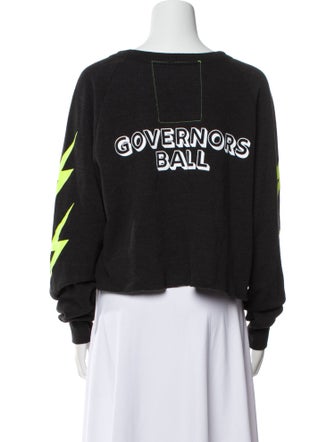 Aviator Nation Graphic Print Scoop Neck Sweatshirt