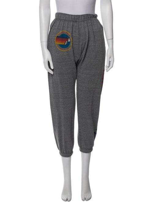 Aviator Nation Graphic Print Embroidered Accent Sweatpants
