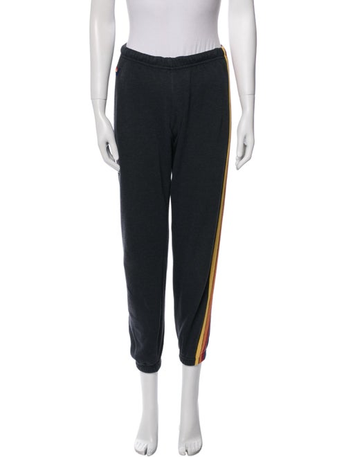 Aviator Nation Striped Embroidered Accent Sweatpants