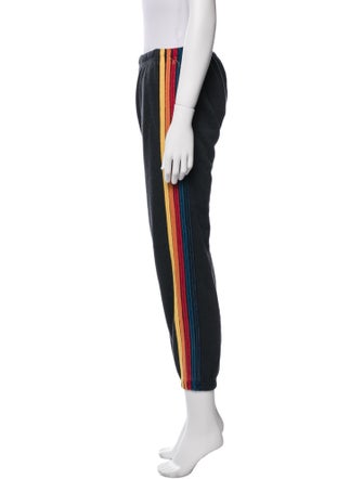 Aviator Nation Striped Embroidered Accent Sweatpants