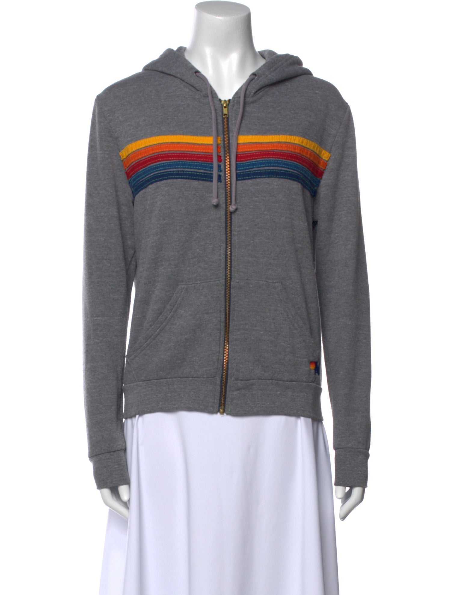 Aviator Nation Striped Crew Neck Sweatshirt