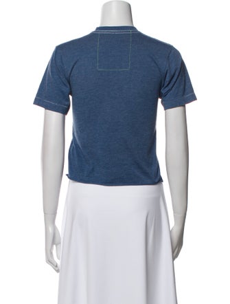 Aviator Nation Crew Neck Short Sleeve Crop Top