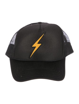 Aviator Nation Black Synthetic-Blend Embroiderd Mesh Accent Baseball Cap