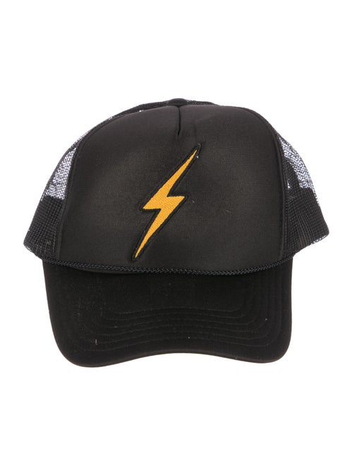 Aviator Nation Black Synthetic-Blend Embroiderd Mesh Accent Baseball Cap