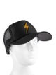 Aviator Nation Black Synthetic-Blend Embroiderd Mesh Accent Baseball Cap