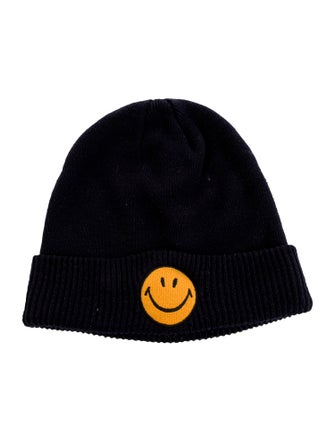 Aviator Nation Smiley Face Knit Beanie Hat
