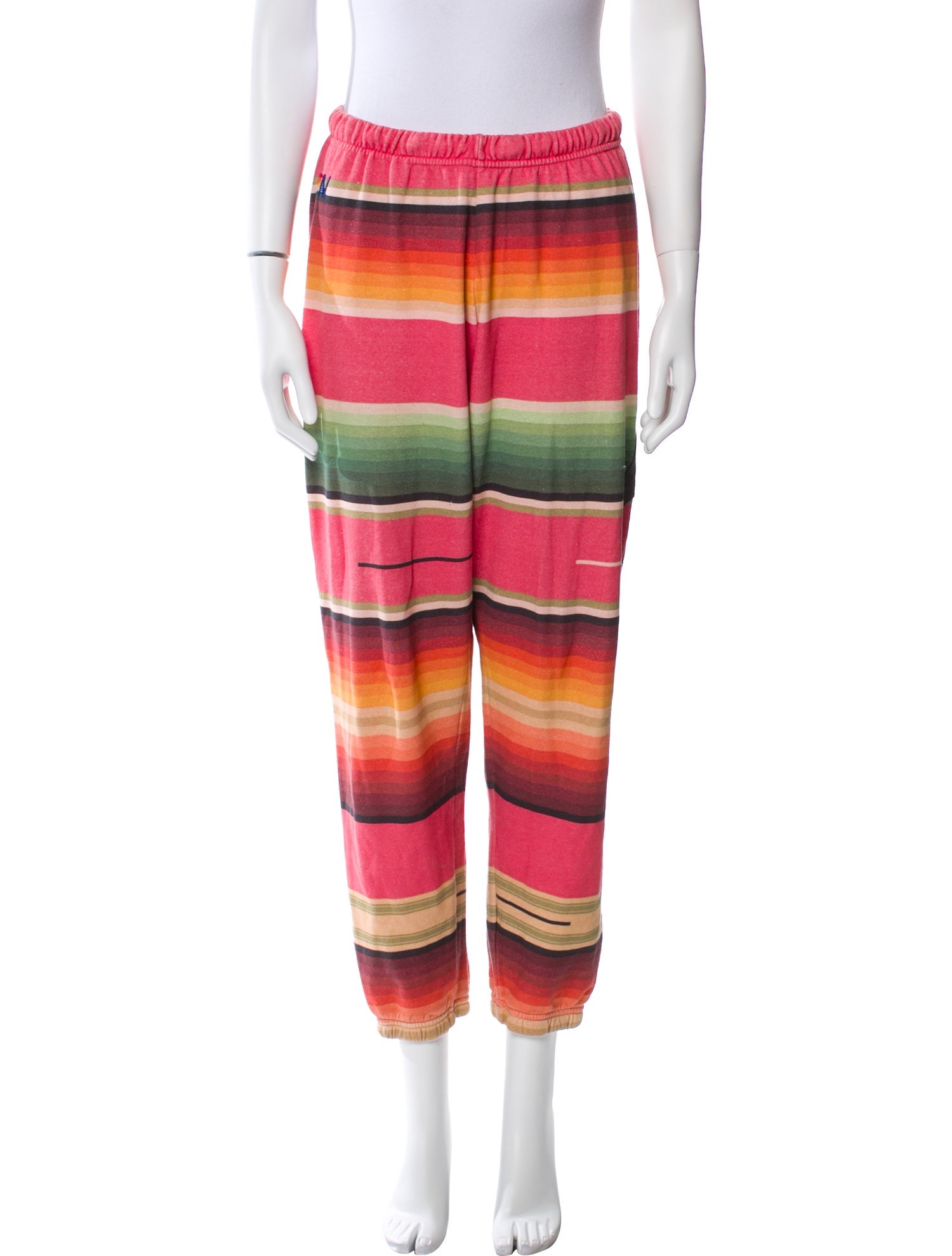 Aviator Nation Striped Embroidered Accent Sweatpants