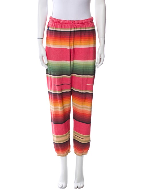 Aviator Nation Striped Embroidered Accent Sweatpants