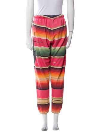 Aviator Nation Striped Embroidered Accent Sweatpants