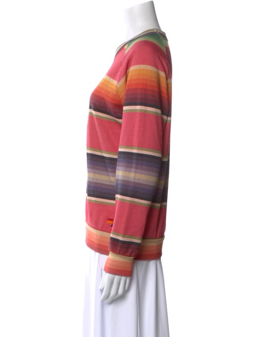 Aviator Nation Striped Crew Neck Sweatshirt