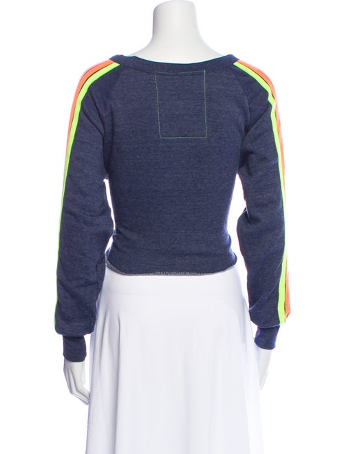 Aviator Nation Striped Bateau Neckline Sweatshirt