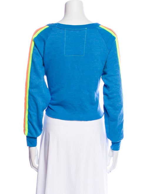 Aviator Nation Striped Bateau Neckline Sweatshirt