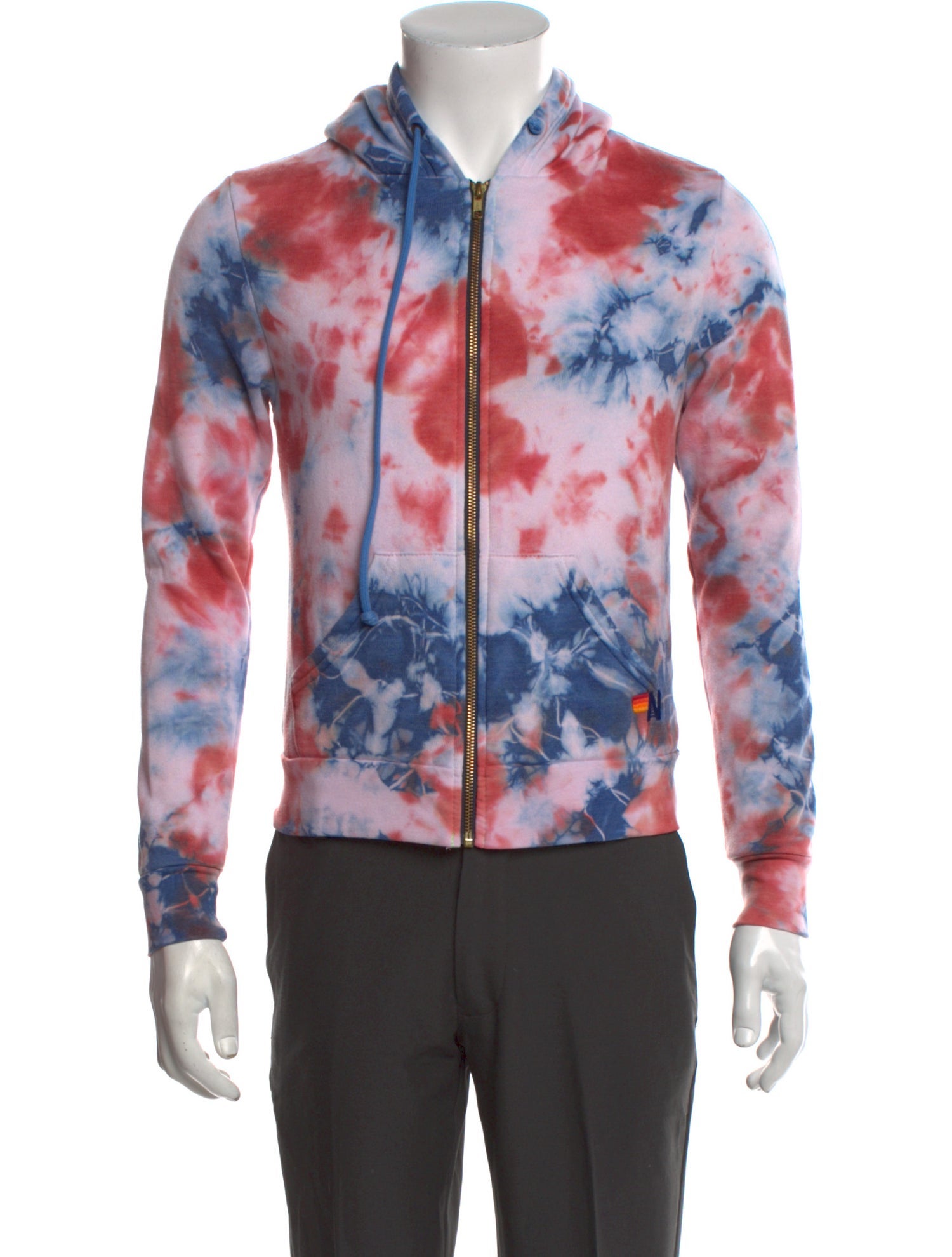 Aviator Nation Tie-Dye Print Crew Neck Hoodie