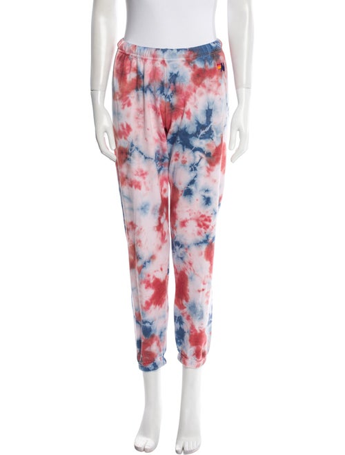 Aviator Nation Tie-Dye Print Distressed Accents Sweatpants
