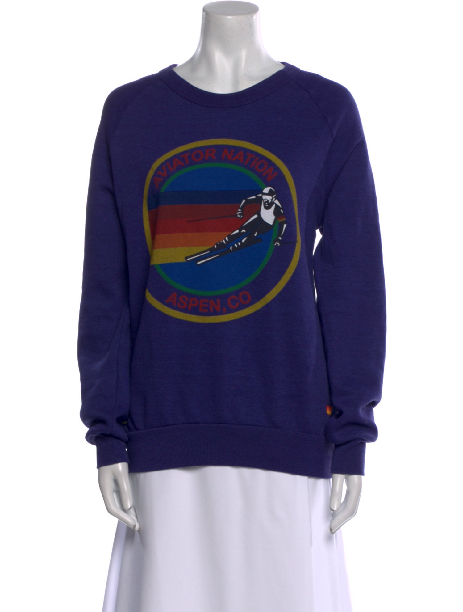 Aviator Nation Graphic Print Crew Neck Sweatshirt