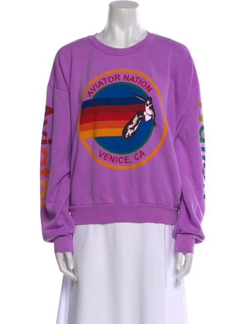Aviator Nation Graphic Print Crew Neck Sweatshirt