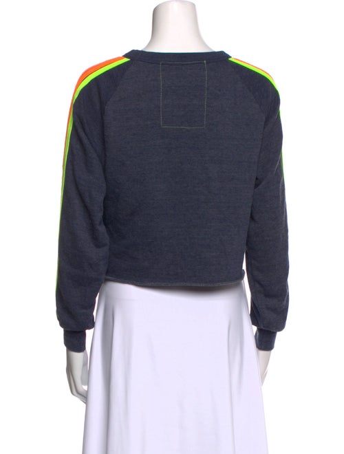 Aviator Nation Striped Bateau Neckline Crop Top