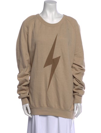 Aviator Nation Graphic Print Scoop Neck Sweater