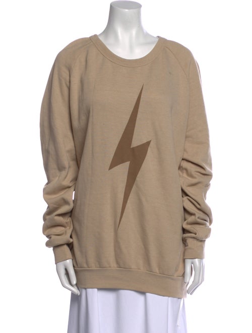 Aviator Nation Graphic Print Scoop Neck Sweater