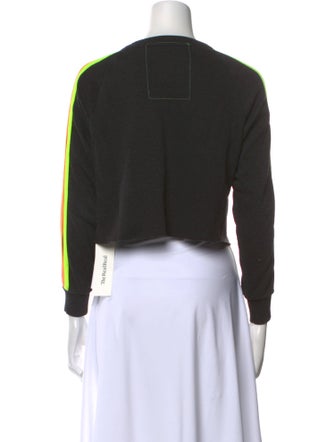 Aviator Nation Graphic Print Crew Neck Crop Top