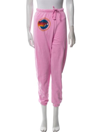 Aviator Nation Graphic Print Embroidered Accent Sweatpants