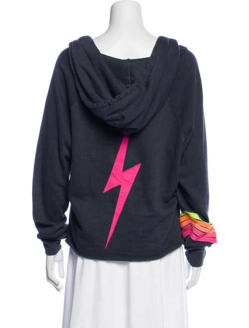 Aviator Nation Graphic Print V-Neck Sweatshirt