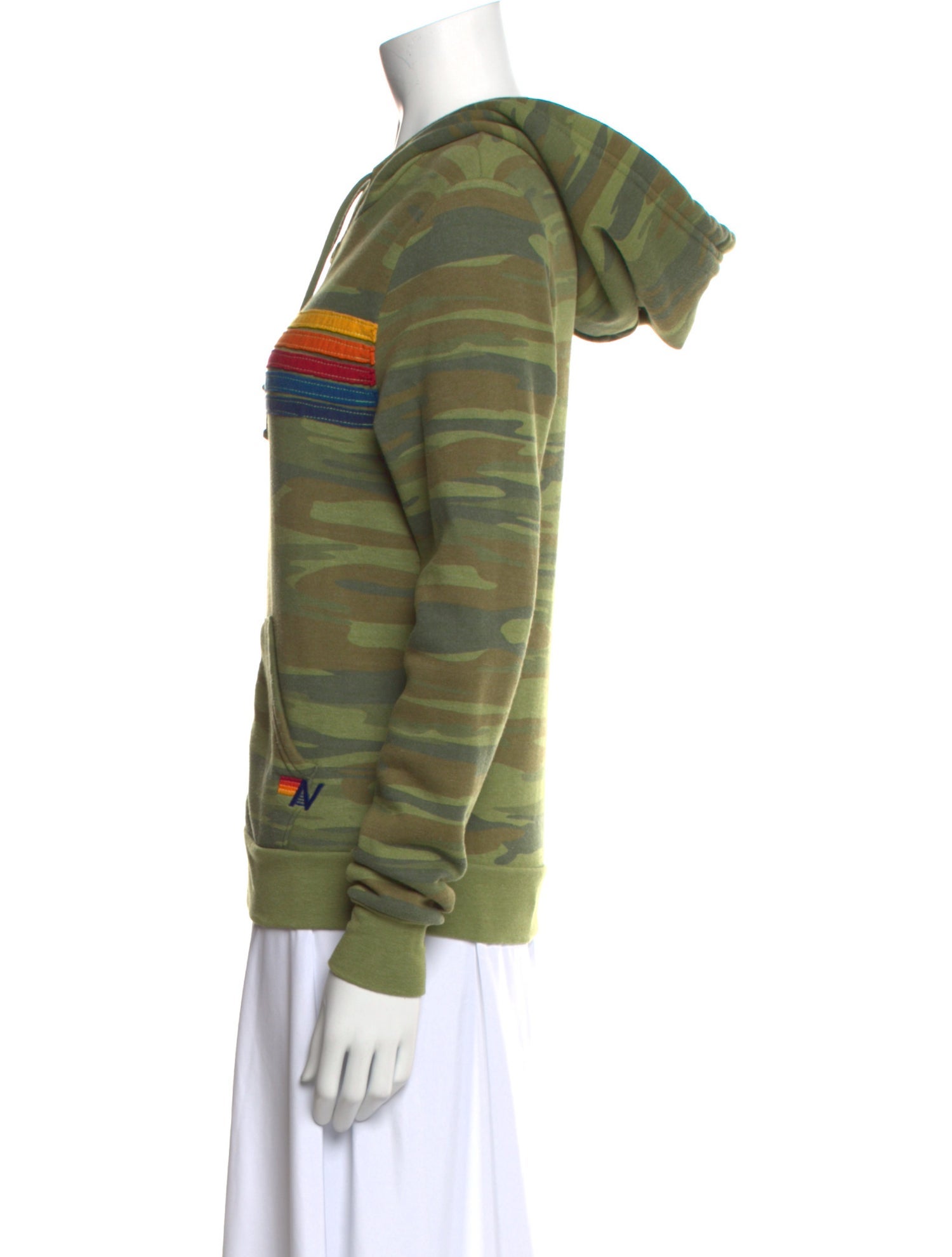 Aviator Nation Striped Crew Neck Sweatshirt