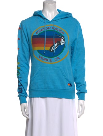 Aviator Nation Graphic Print Crew Neck Sweatshirt