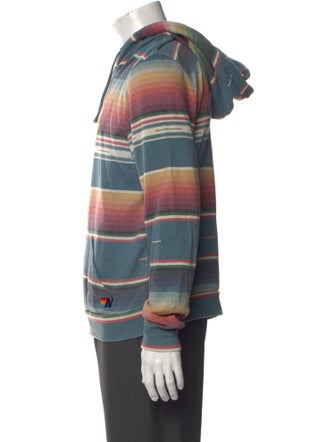 Aviator Nation Striped Crew Neck Hoodie