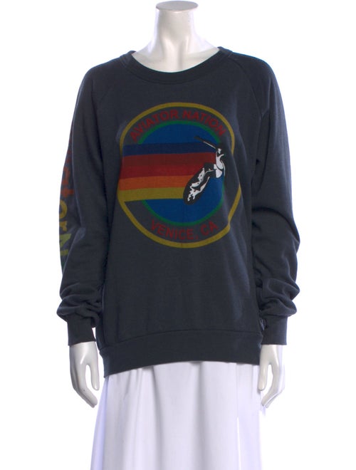 Aviator Nation Graphic Print Crew Neck Sweatshirt
