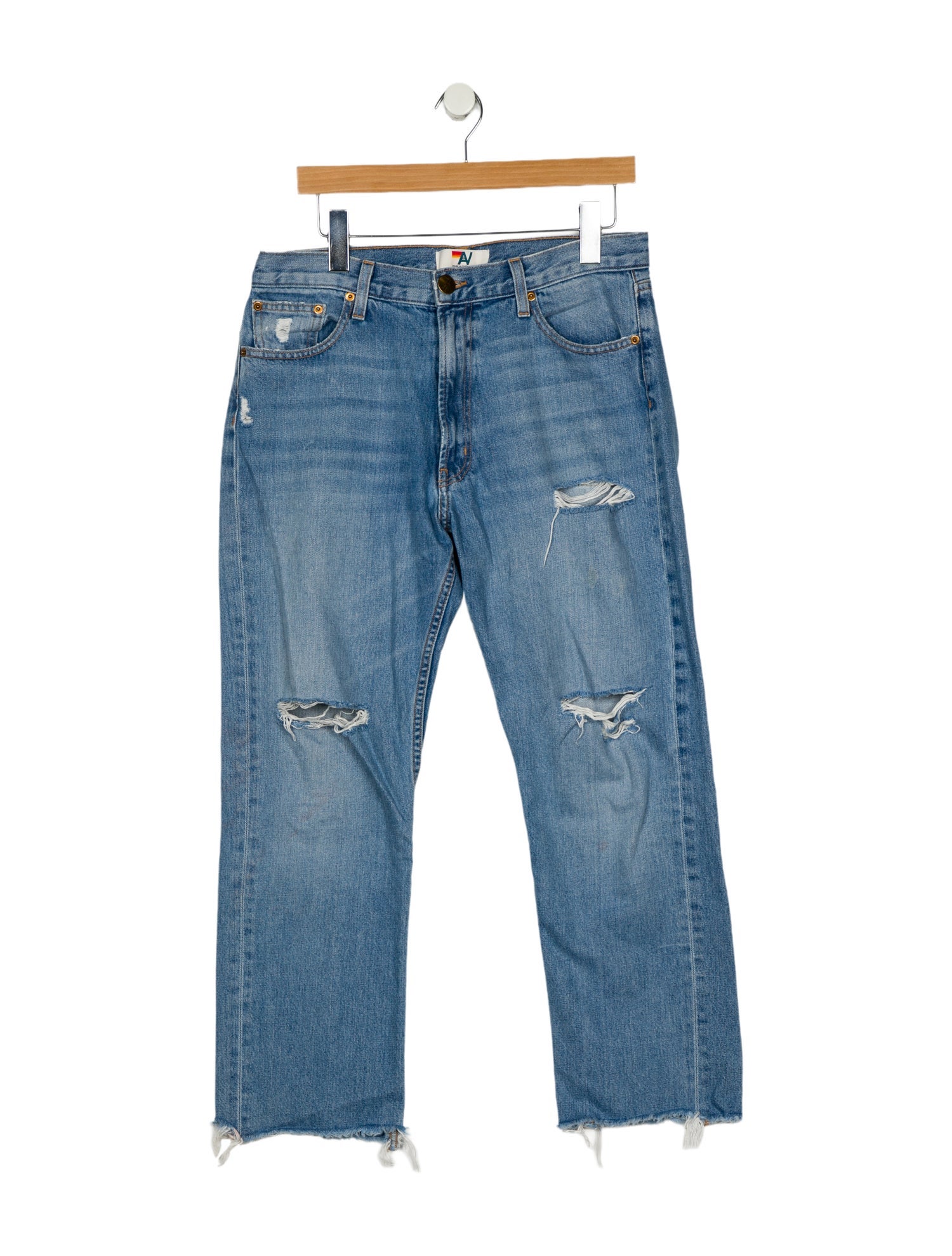 Aviator Nation Mid-Rise Wide Leg Jeans
