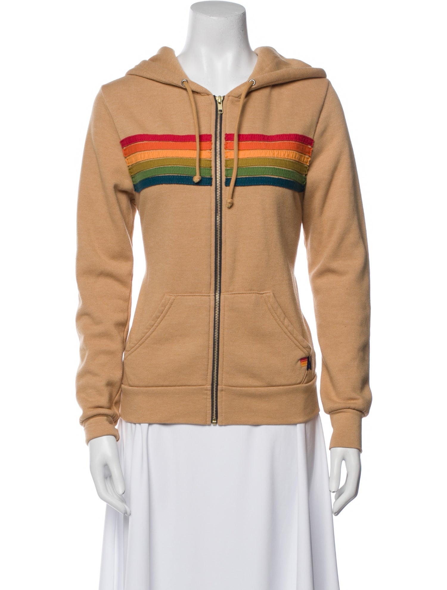 Aviator Nation Striped Crew Neck Sweatshirt