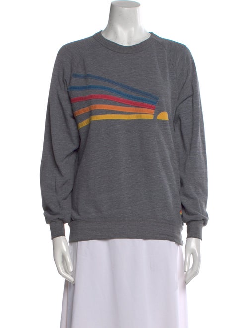 Aviator Nation Graphic Print Crew Neck Sweater