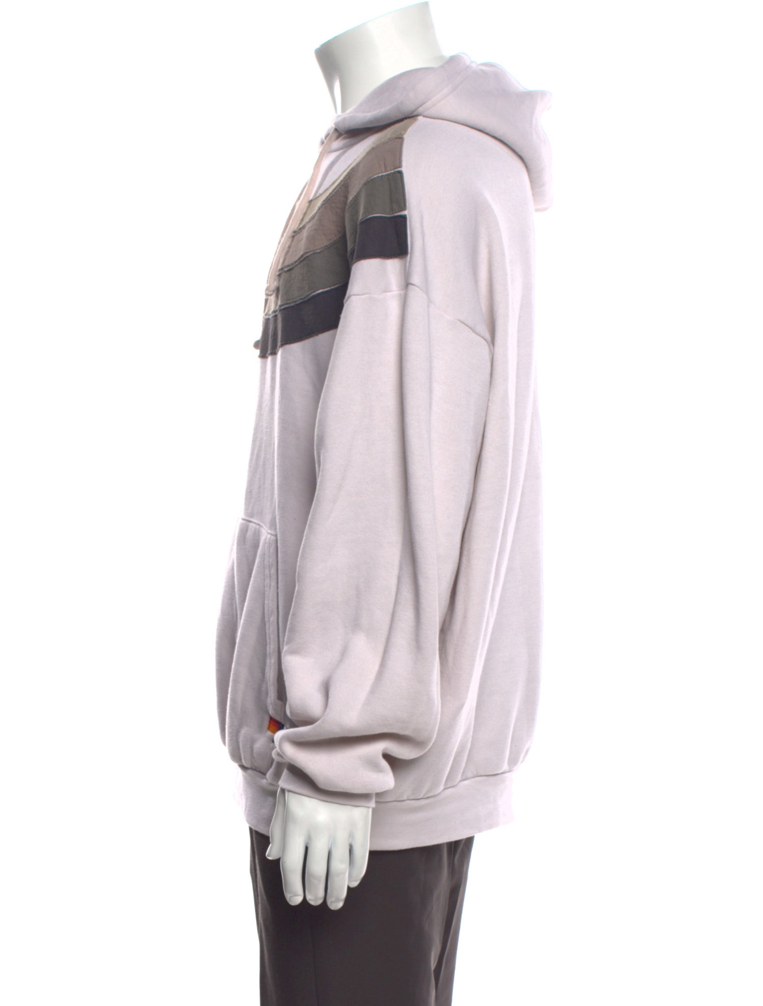 Aviator Nation Striped Crew Neck Hoodie