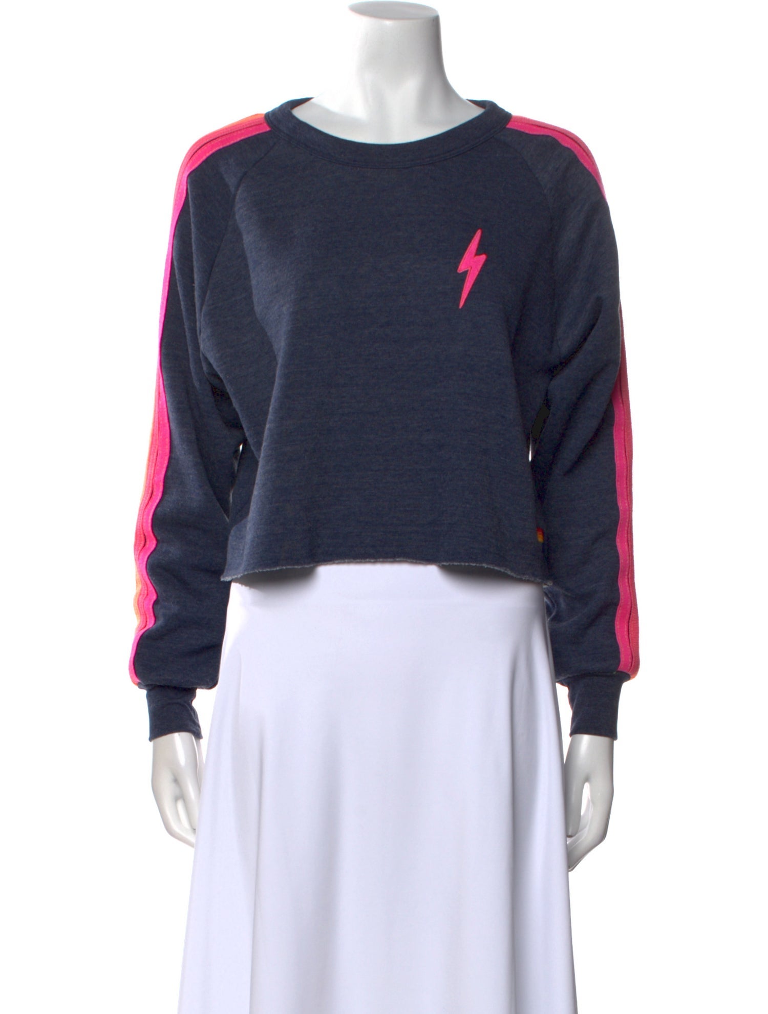 Aviator Nation Graphic Print Bateau Neckline Sweatshirt