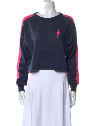 Aviator Nation Graphic Print Bateau Neckline Sweatshirt