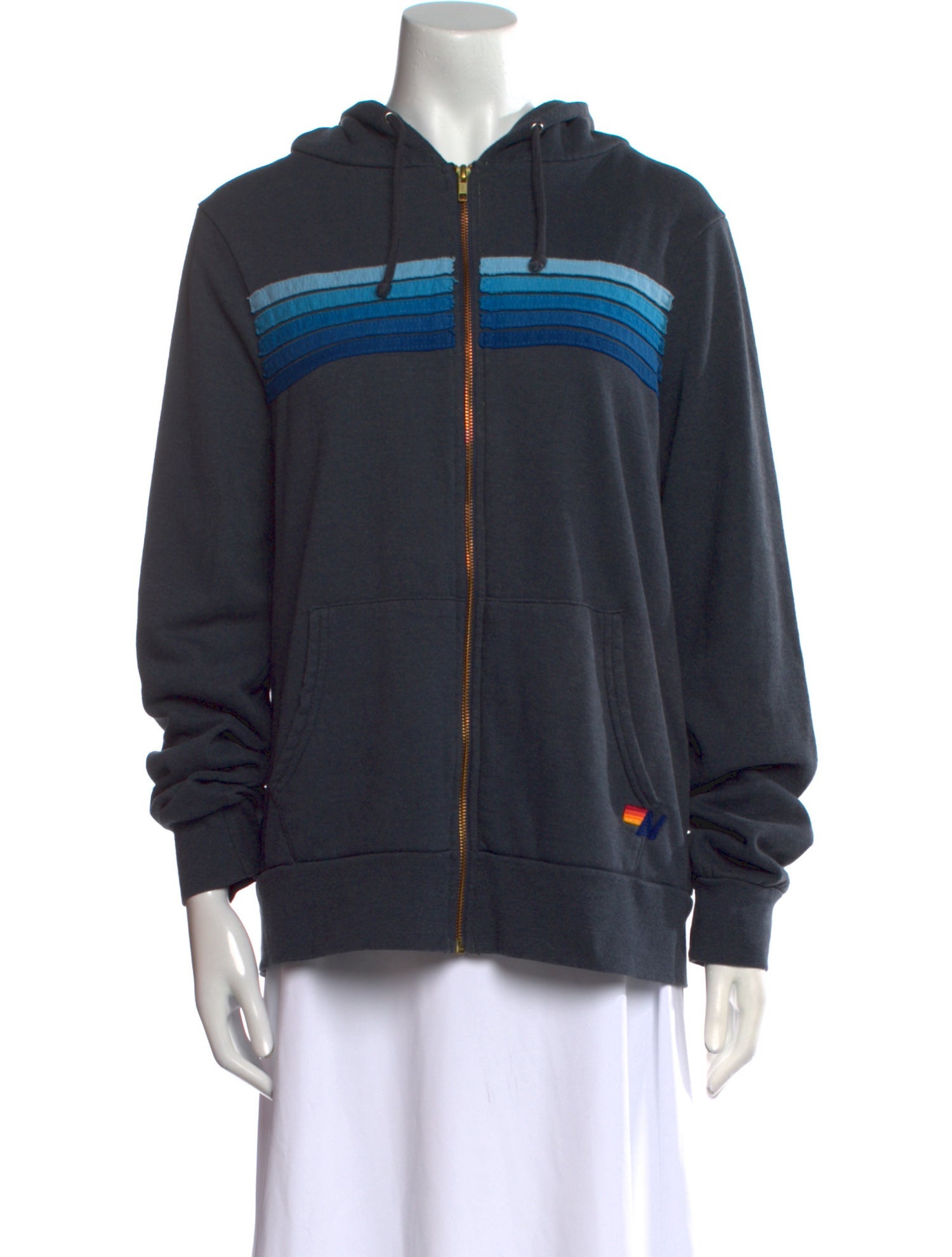 Aviator Nation Striped Crew Neck Sweater