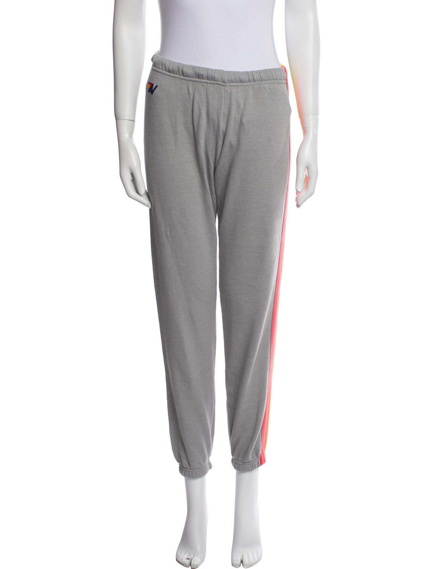 Aviator Nation Striped Embroidered Accent Sweatpants
